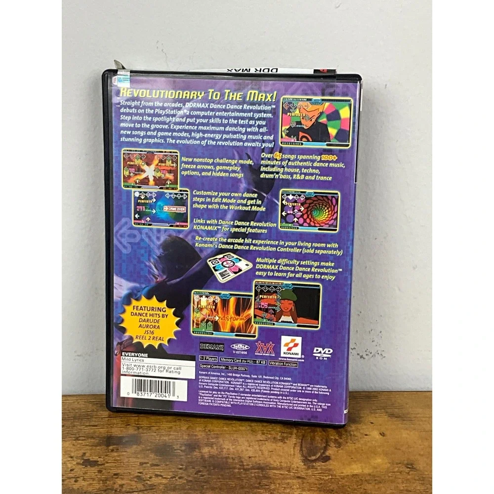 DDRMAX Dance‎ Dance Revolution PS2 Game Disc Only Tested Konami Rhythm Music